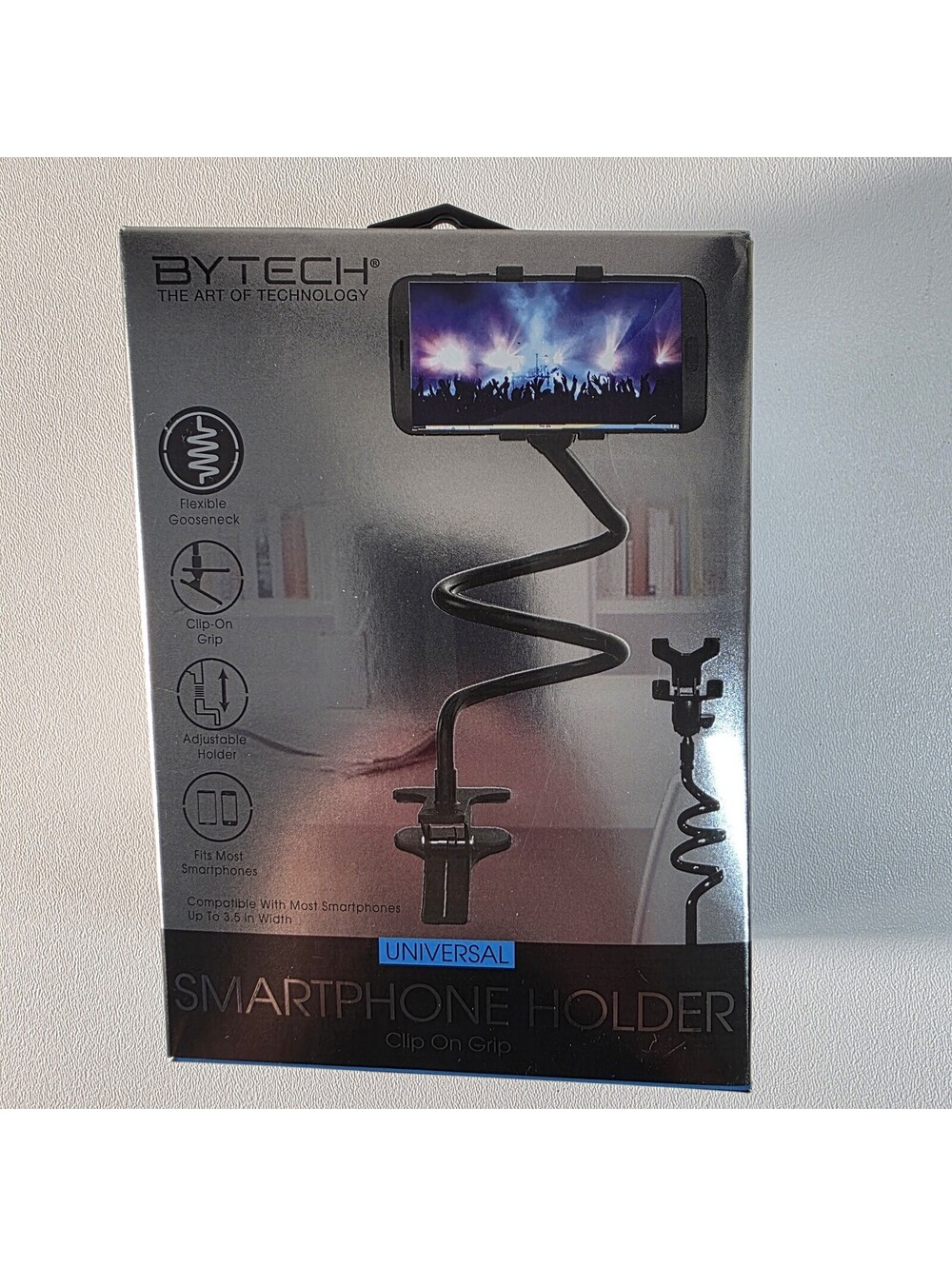 BYTECH Universal Smartphone Holder Clip On Grip Flexible Gooseneck